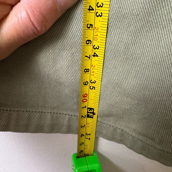 Anthropologie Current Air tie waist wide leg cropped chino size large. - Picture 3 of 10